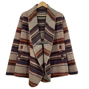 Fenn Wright Manson Women's Wool Cardigan Front Pockets Belt Closure, Size Small